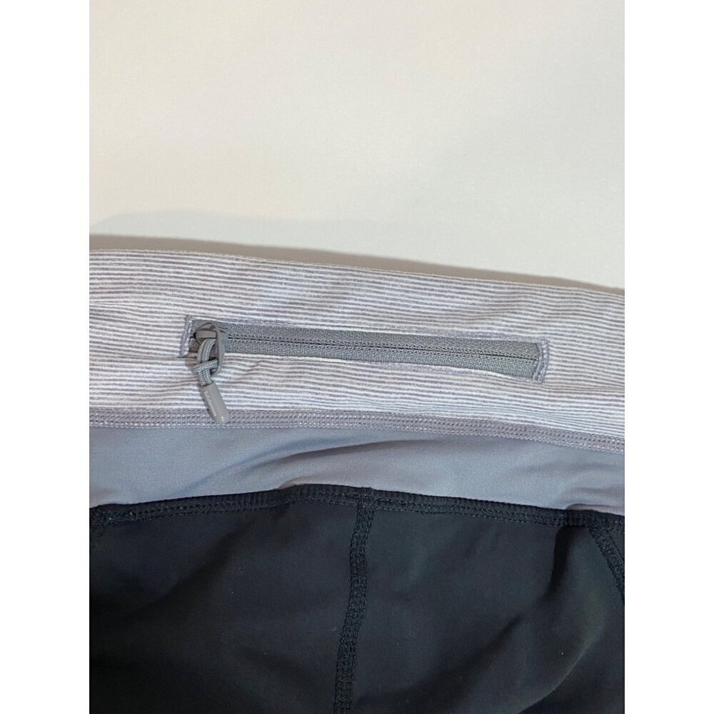 Lululemon Run A Marathon Cropped Leggings Black Reflective Pockets Womens Size 4 - Picture 4 of 9